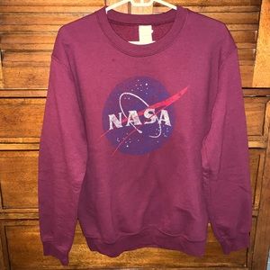 NASA maroon crewneck